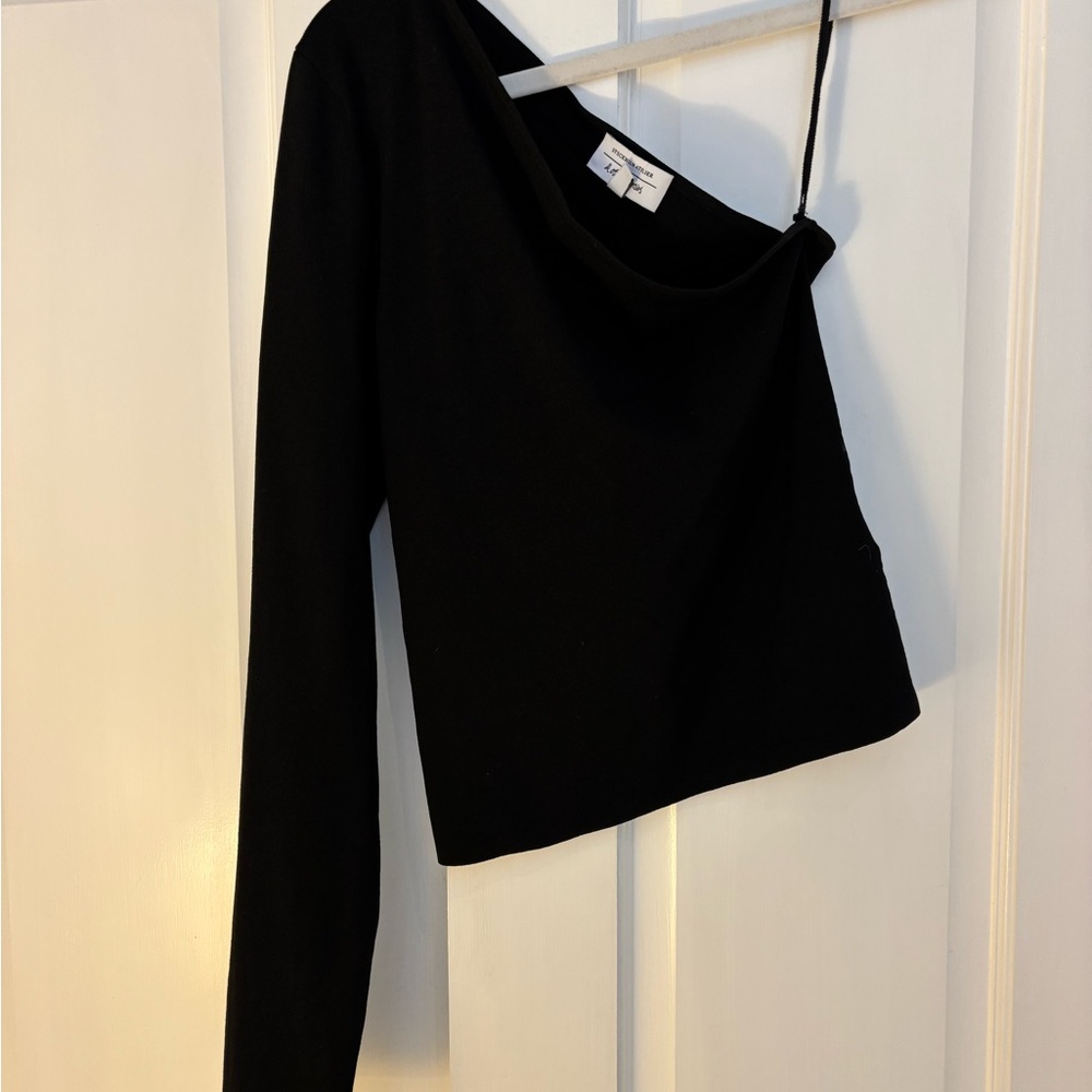 & Other Stories Black One-Sleeve Off-the-Shoulder Sweater